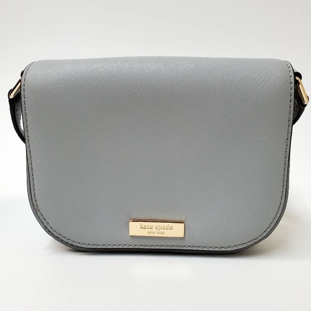 Kate Spade Blue and Gold Crossbody Bag with Sleek Design